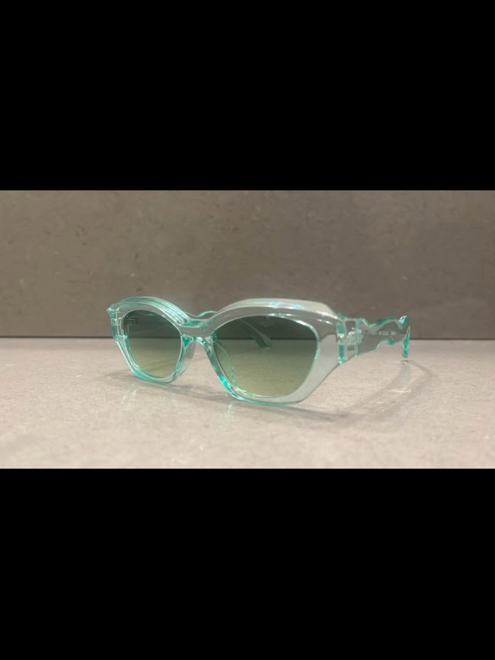 Aqua Transparent Cat Eye Sunglasses
